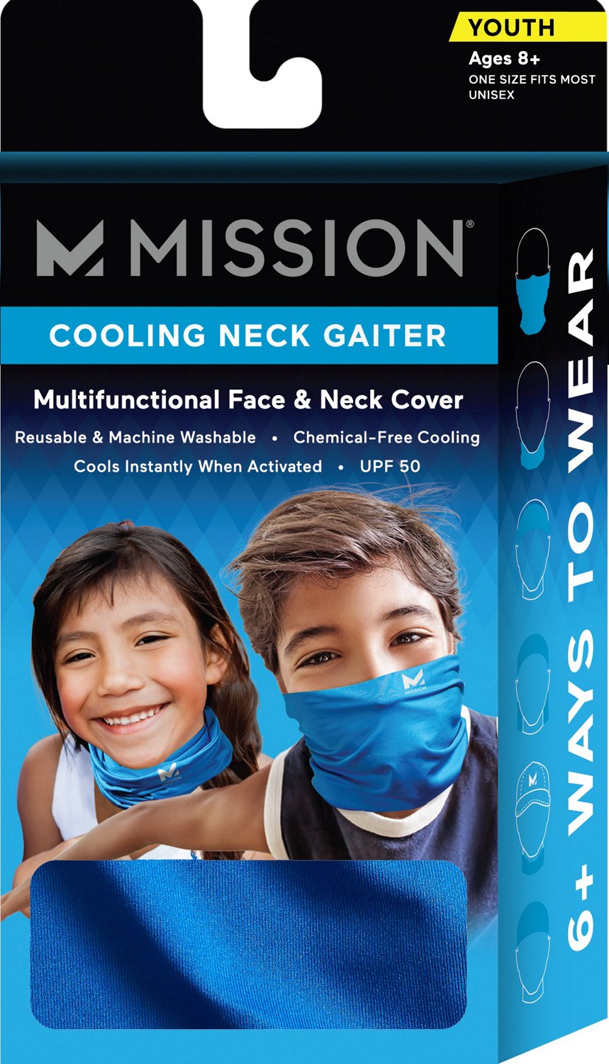 MISSION Kids’ Cooling Neck Gaiter Academy