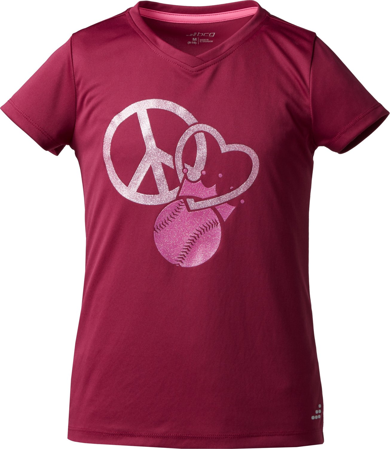 BCG Girls' Peace Softball Turbo T-shirt