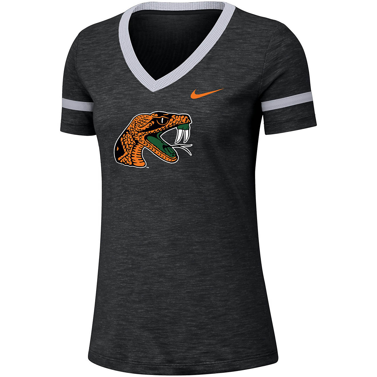 Nike Women’s Florida A&M University Dri-FIT Slub V-neck T-shirt                                                                - view number 1