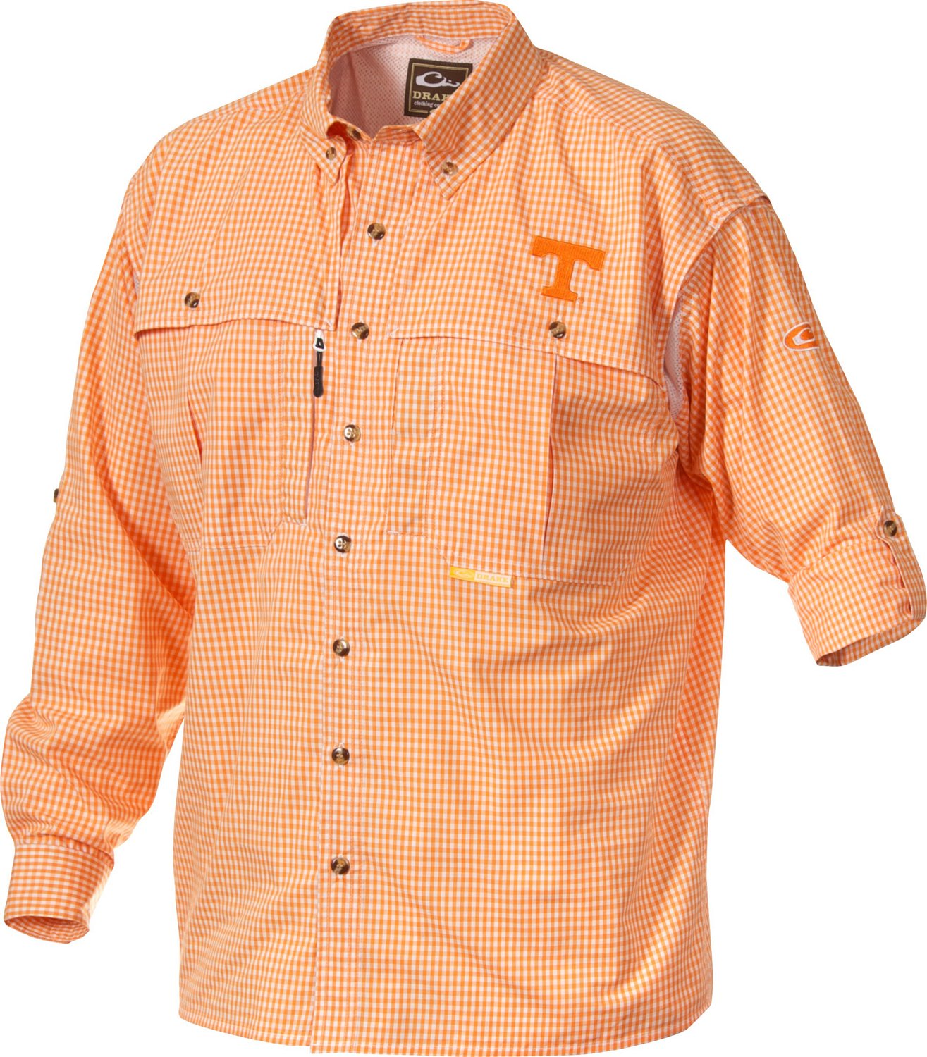 Drake Waterfowl Men's University of Tennessee Plaid Wingshooter Button