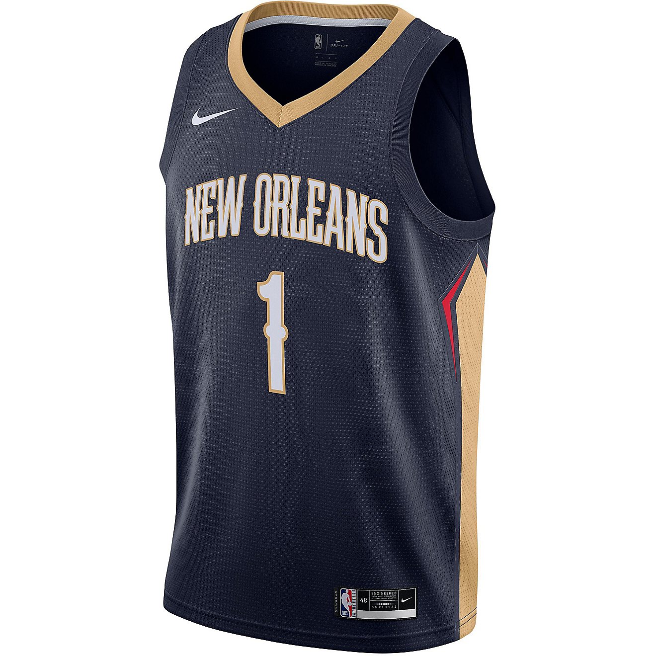 Nike Men's New Orleans Pelicans Zion Williamson Swingman Icon Jersey                                                             - view number 8