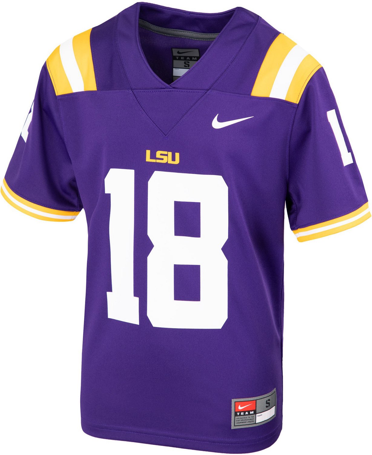 Nike LSU Tigers Purple Two Button Replica Softball Jersey, Men's, Large