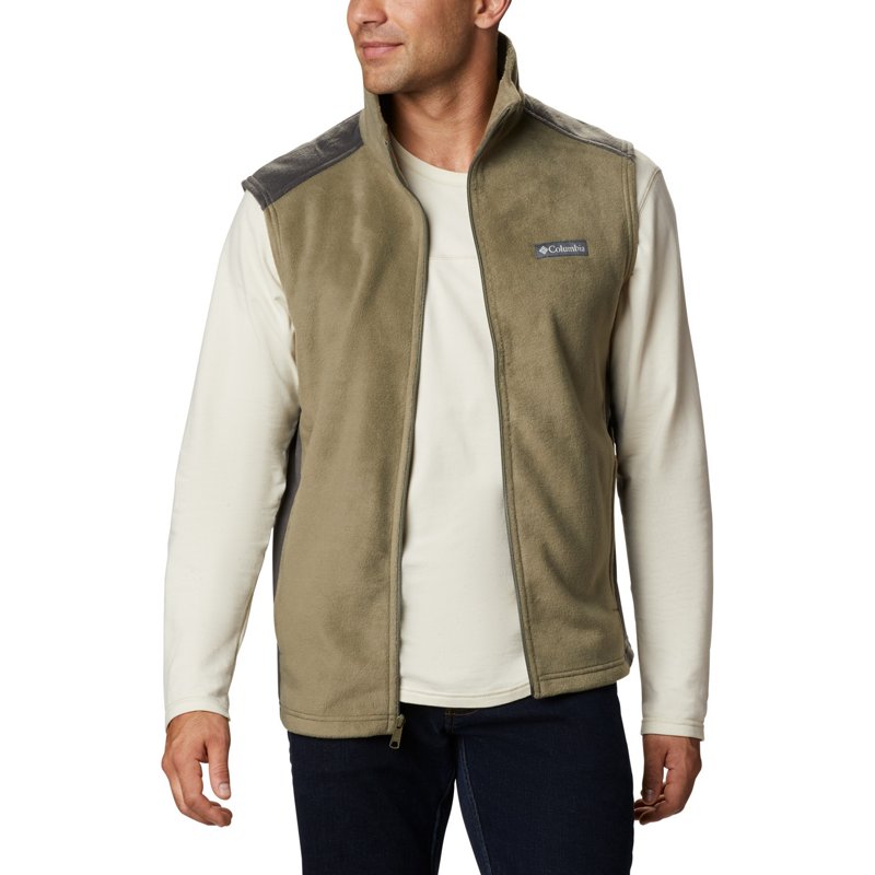 Columbia Sportswear Men's Steens Mountain Fleece Vest Green Dark/Gray, Medium - Men's Fleece at Academy Sports product image