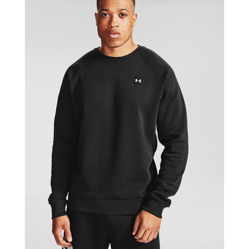 Under Armour Men's Rival Fleece Crew Neck Pullover Sweatshirt Black, Small - Men's Athletic Core Tops at Academy Sports product image