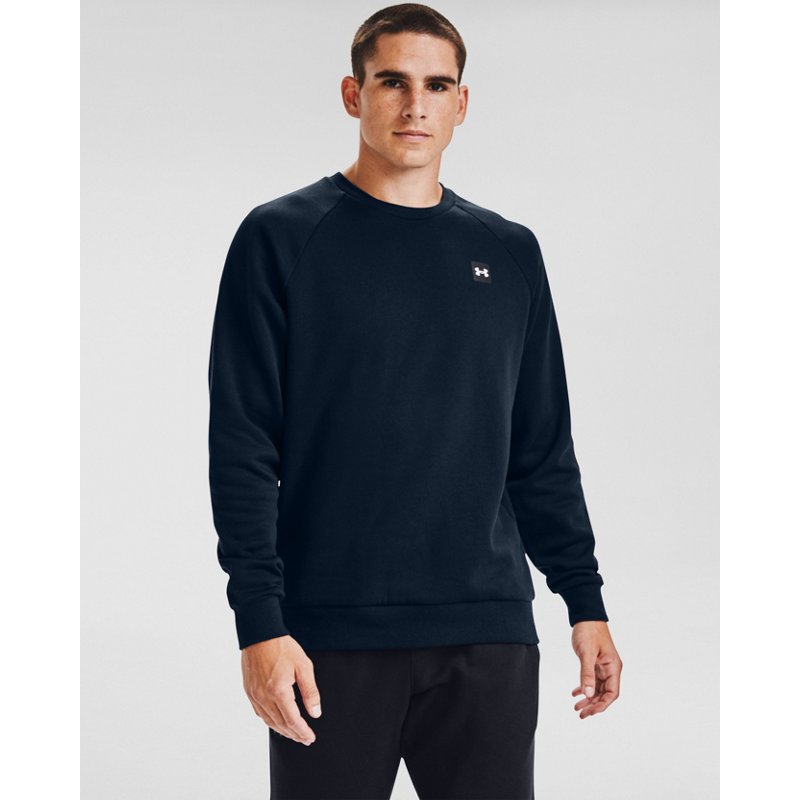 Under Armour Men's Rival Fleece Crew Neck Pullover Sweatshirt Navy Blue, Medium - Men's Athletic Core Tops at Academy Sports product image