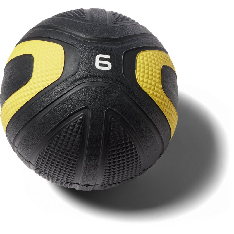 BCG 2.0 6 lb Medicine Ball Bright Yellow, 6 Lbs - Hand Exer. Equip. at Academy Sports