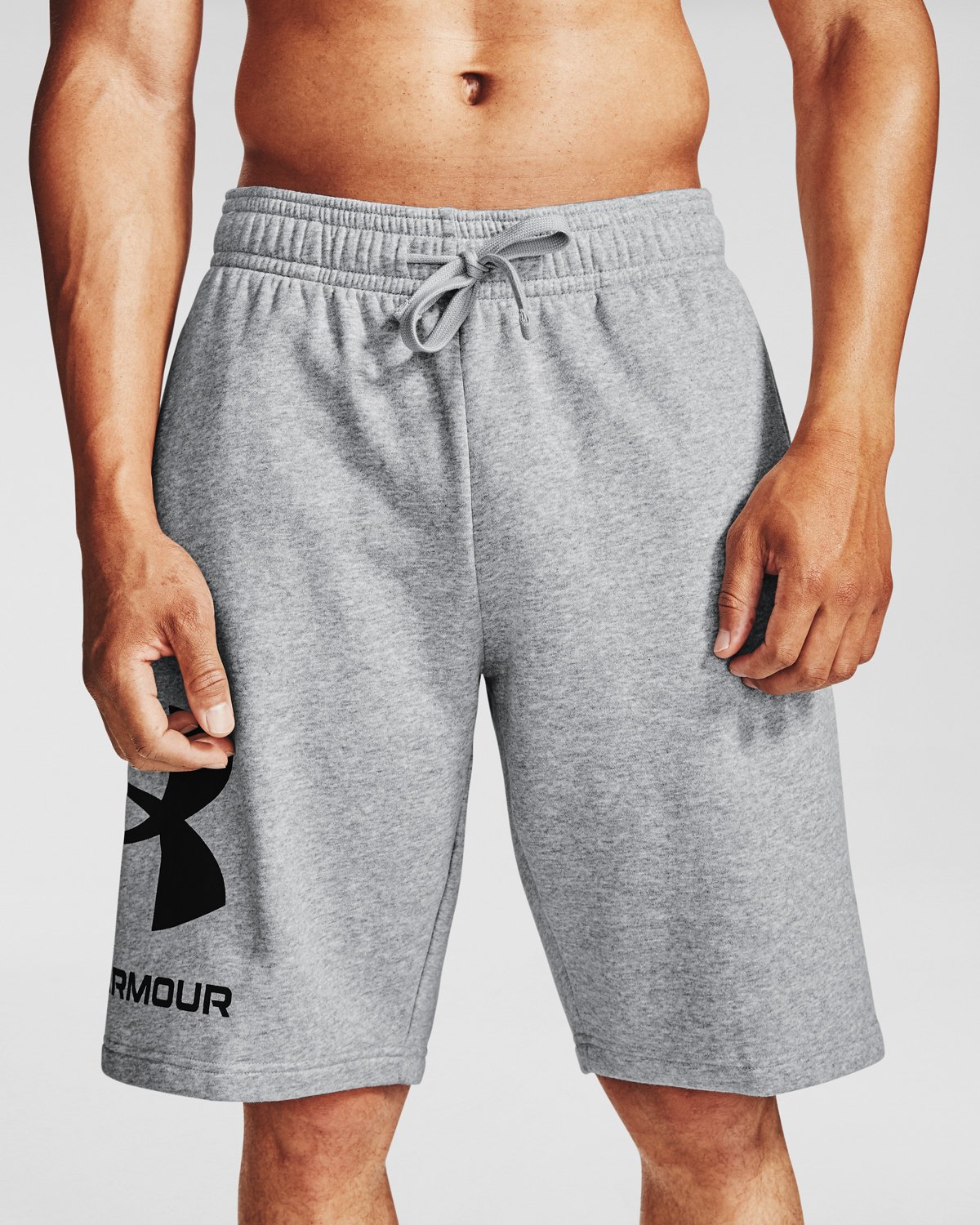 Under Armour Men's Rival Fleece Large Logo Shorts 10 in Academy