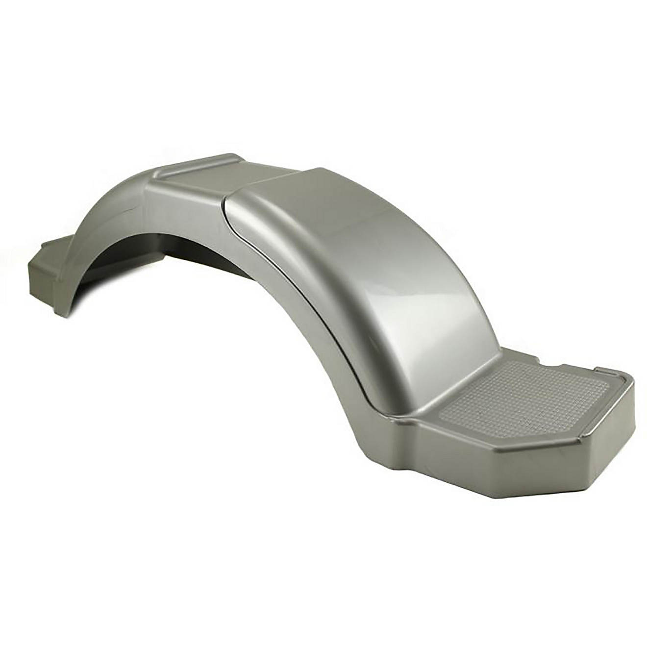C.E. SMITH PLASTIC FENDER, 37-3/8"X  8-7/8"X 9-1/2", WITH STEP PAD AND SKIRT, FITS 12"TIRES, 300 LBS                             - view number 1