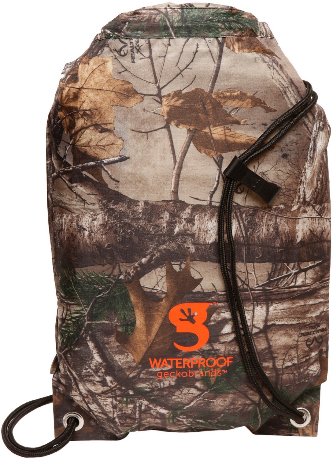 geckobrands Realtree Edge Camo Waterproof Drawstring Backpack