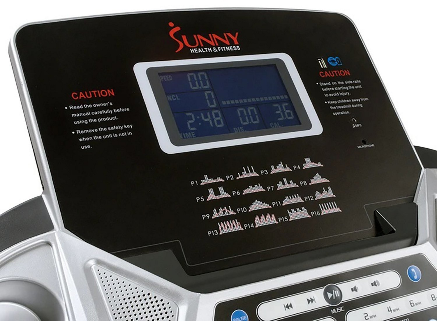 Sunny Health & Fitness Energy Flex Motorized Treadmill Academy