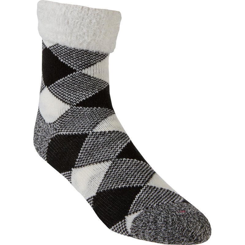 Magellan Outdoors Lodge Buffalo Plaid Socks Black/White, Medium - Western And Thermal Socks at Academy Sports