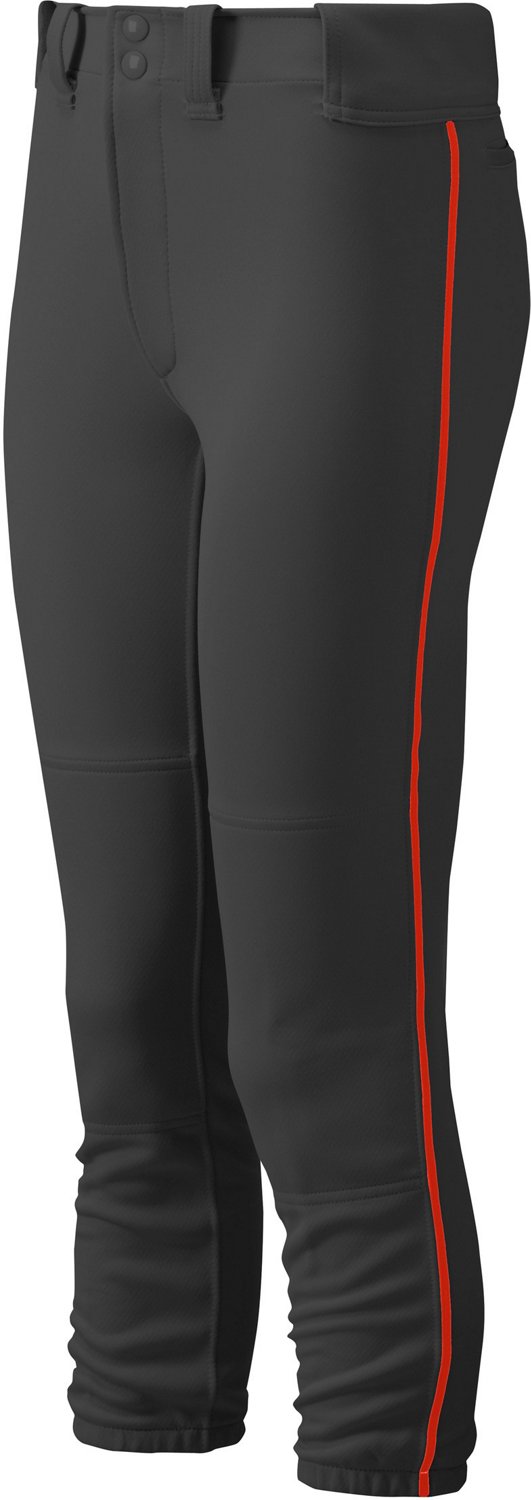 Mizuno Girls' Belted Piped Softball Pants                                                                                        - view number 1