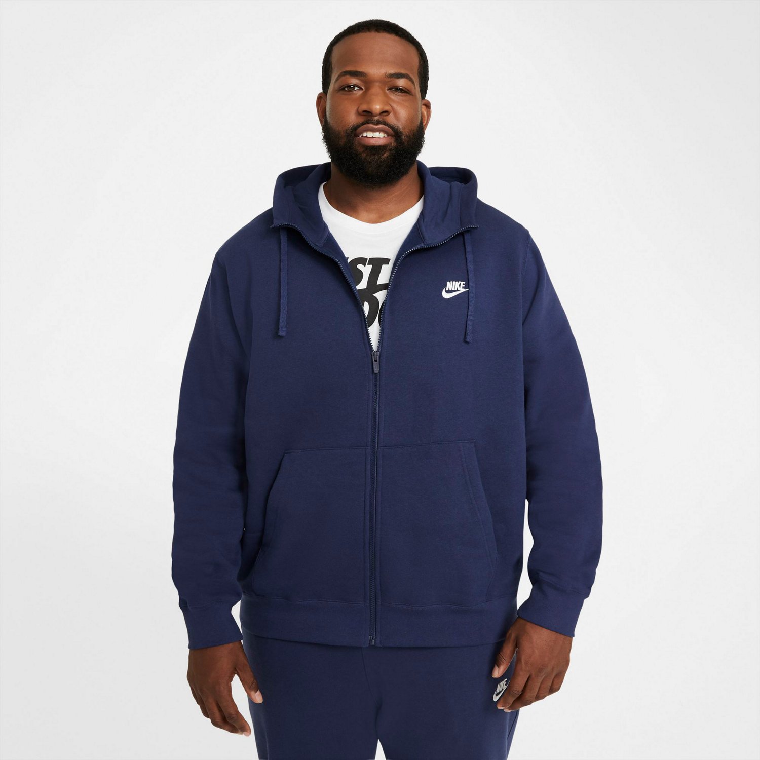 Nike Men's Sportswear Club Fleece Full-Zip Hoodie                                                                                - view number 6
