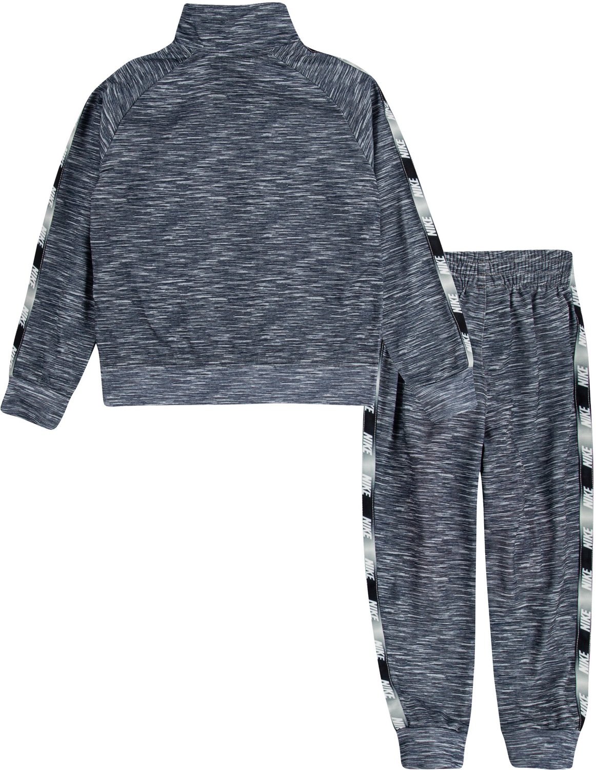 nike repeat pack logo taping polyknit tracksuit in black
