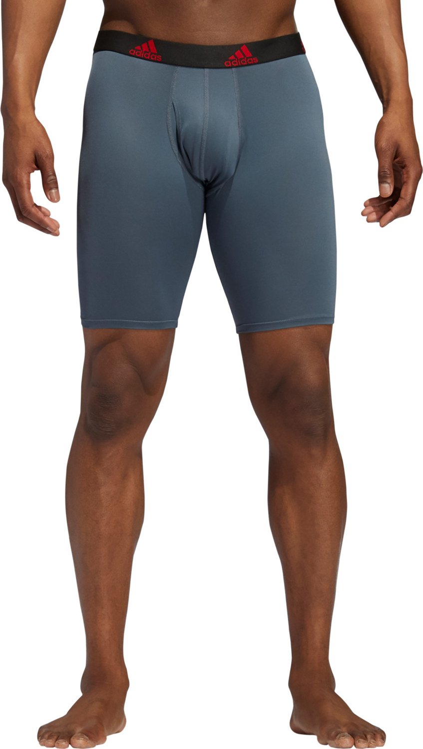 adidas Men's Sport Performance Mesh Long Boxer Brief Underwear (3