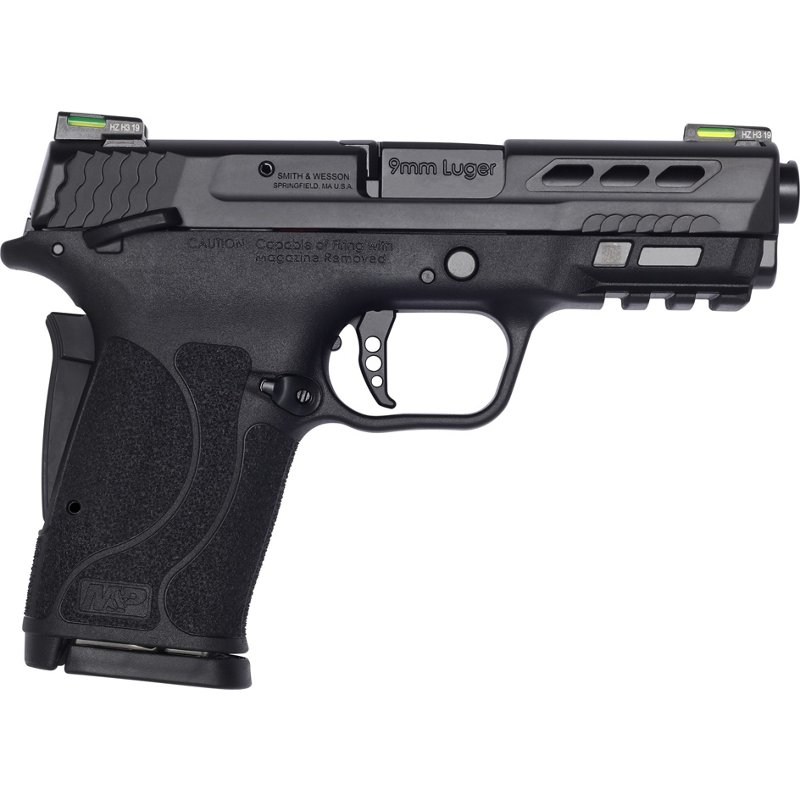Smith &Wesson M&P Shield EZ Ported-Barrel Semi-Auto Pistol with Manual Thumb Safety - 9mm - Armornite