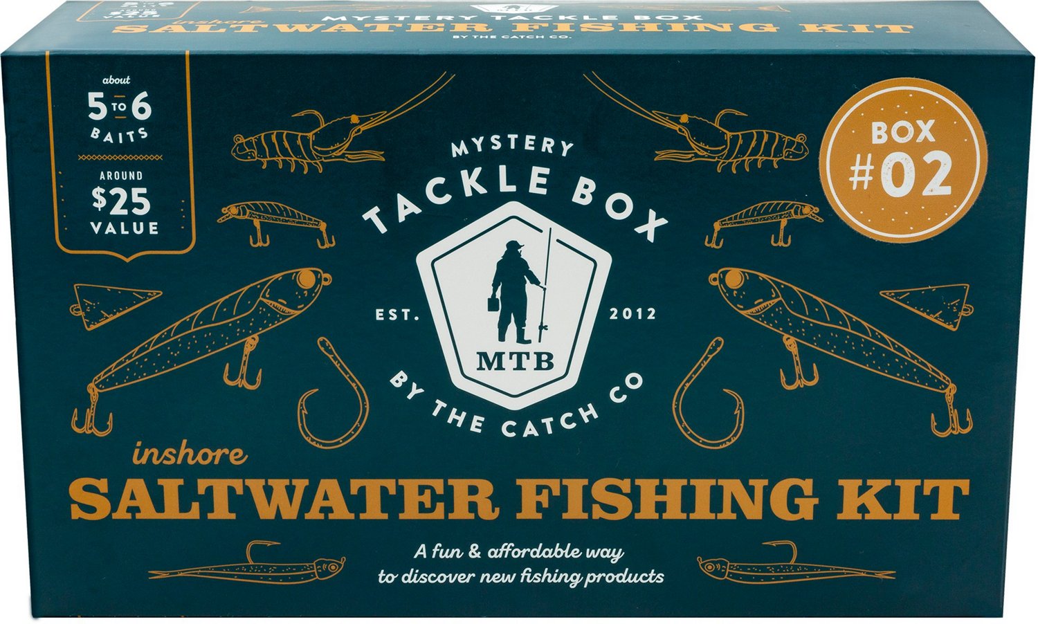 Mystery Tackle Box Saltwater Fishing Kit by The Catch Co - Box