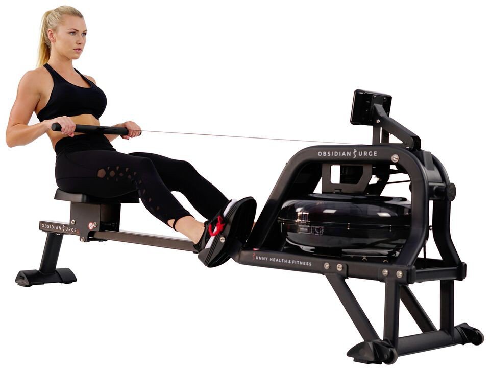Sunny Health & Fitness Obsidian Surge Water Rowing Machine - view number 3