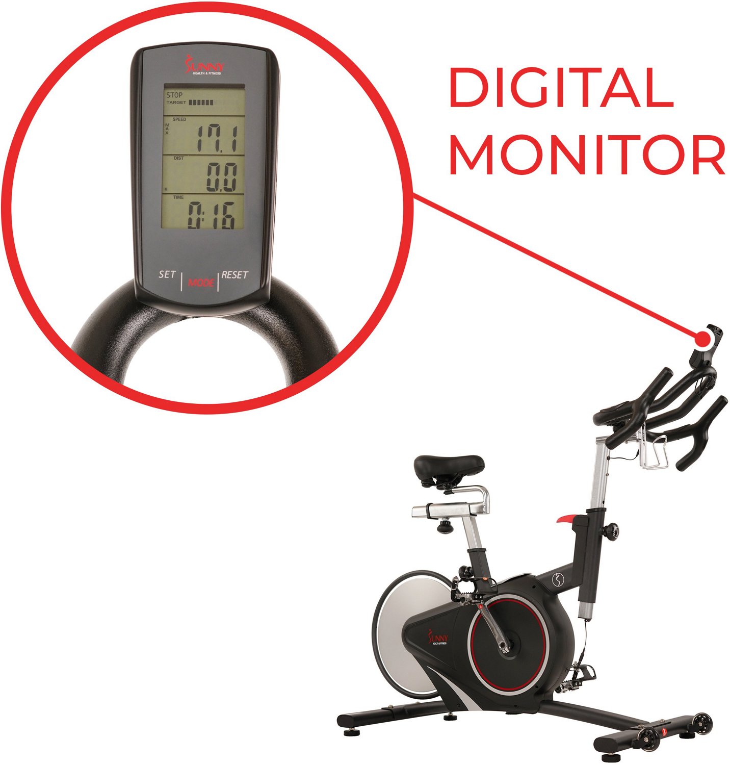 Sunny health & fitness magnetic online rear belt drive indoor cycling bike