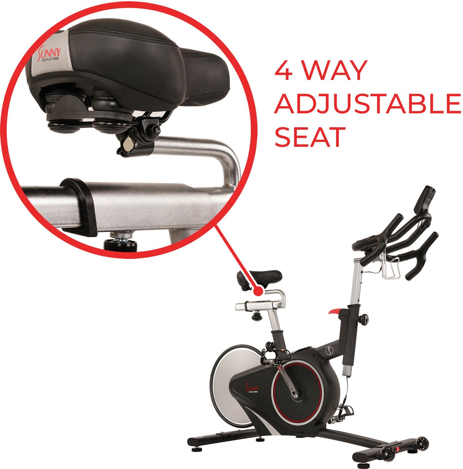 Sunny Health Fitness SF B1709 Magnetic Belt Rear Drive Indoor