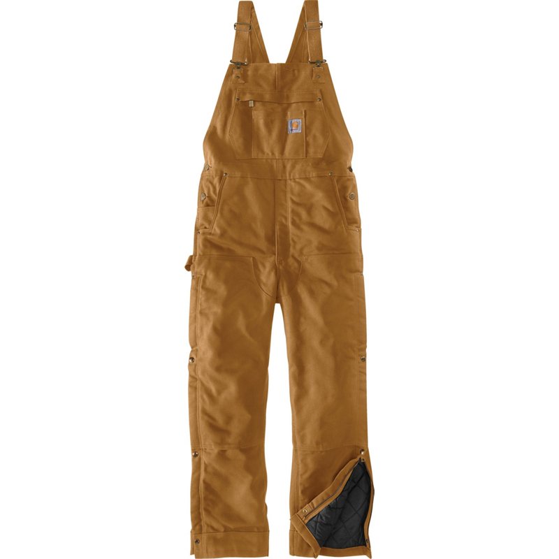 Carhartt Men's Firm Duck Insulated Bib Overalls Carhartt Brown, 4X-Large - Men's Work Over/Coveralls at Academy Sports