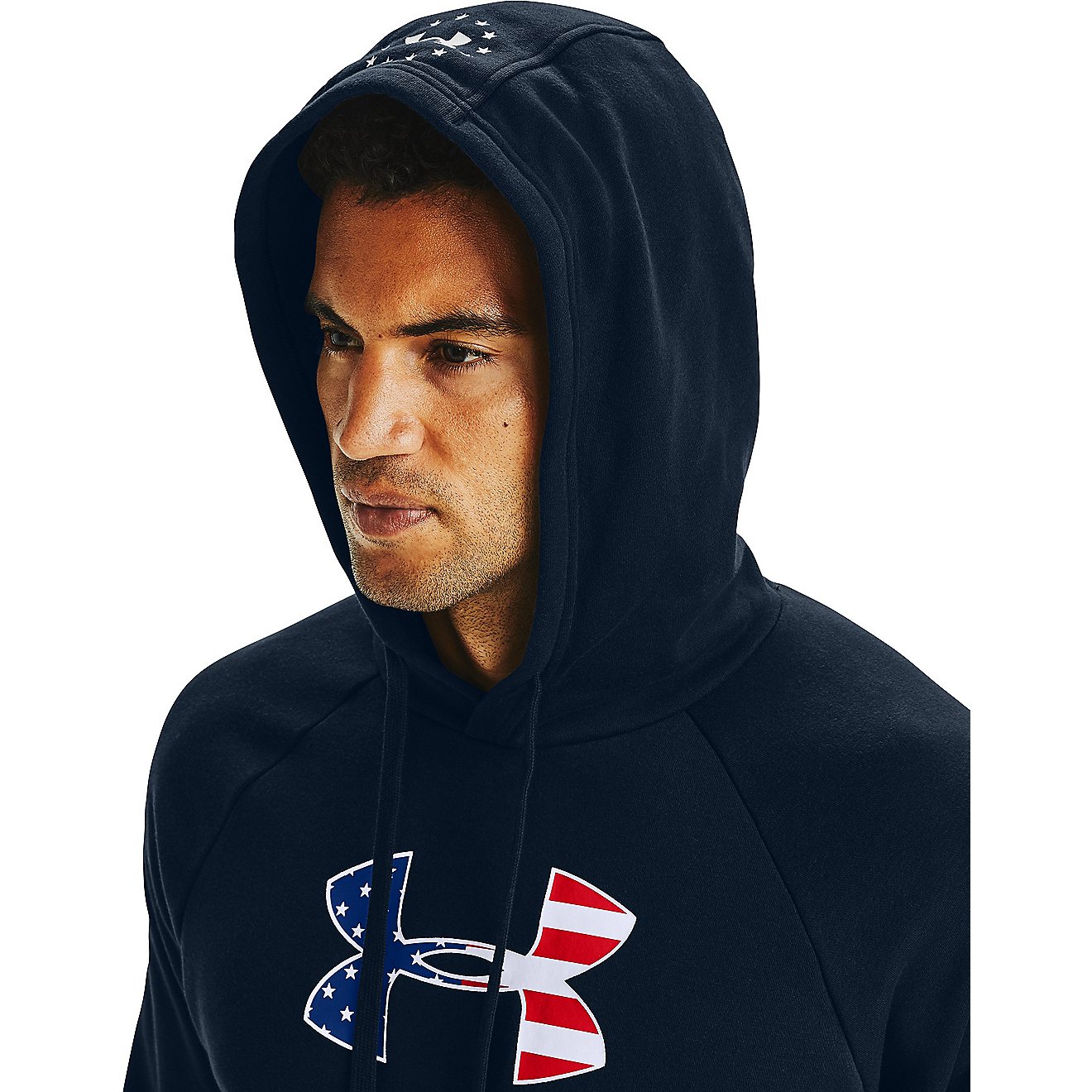 Under Armour Men's Freedom Rival Big Logo Flag Hoodie                                                                            - view number 3