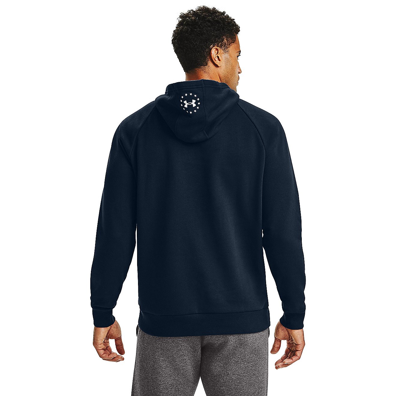 Under Armour Men's Freedom Rival Big Logo Flag Hoodie                                                                            - view number 2