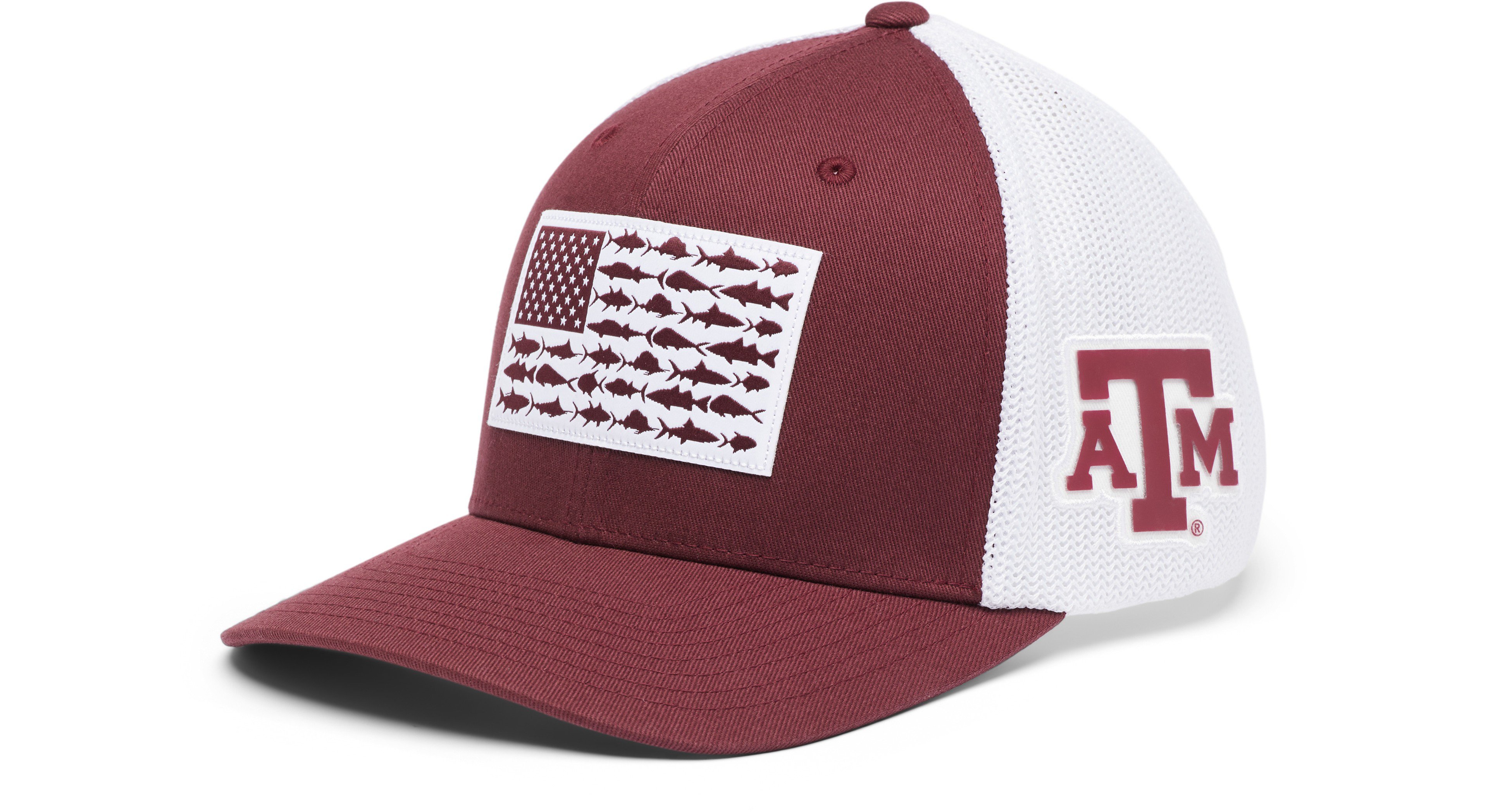 Columbia Sportswear Men's Texas A&M University Mesh Fish Flag Ball Cap