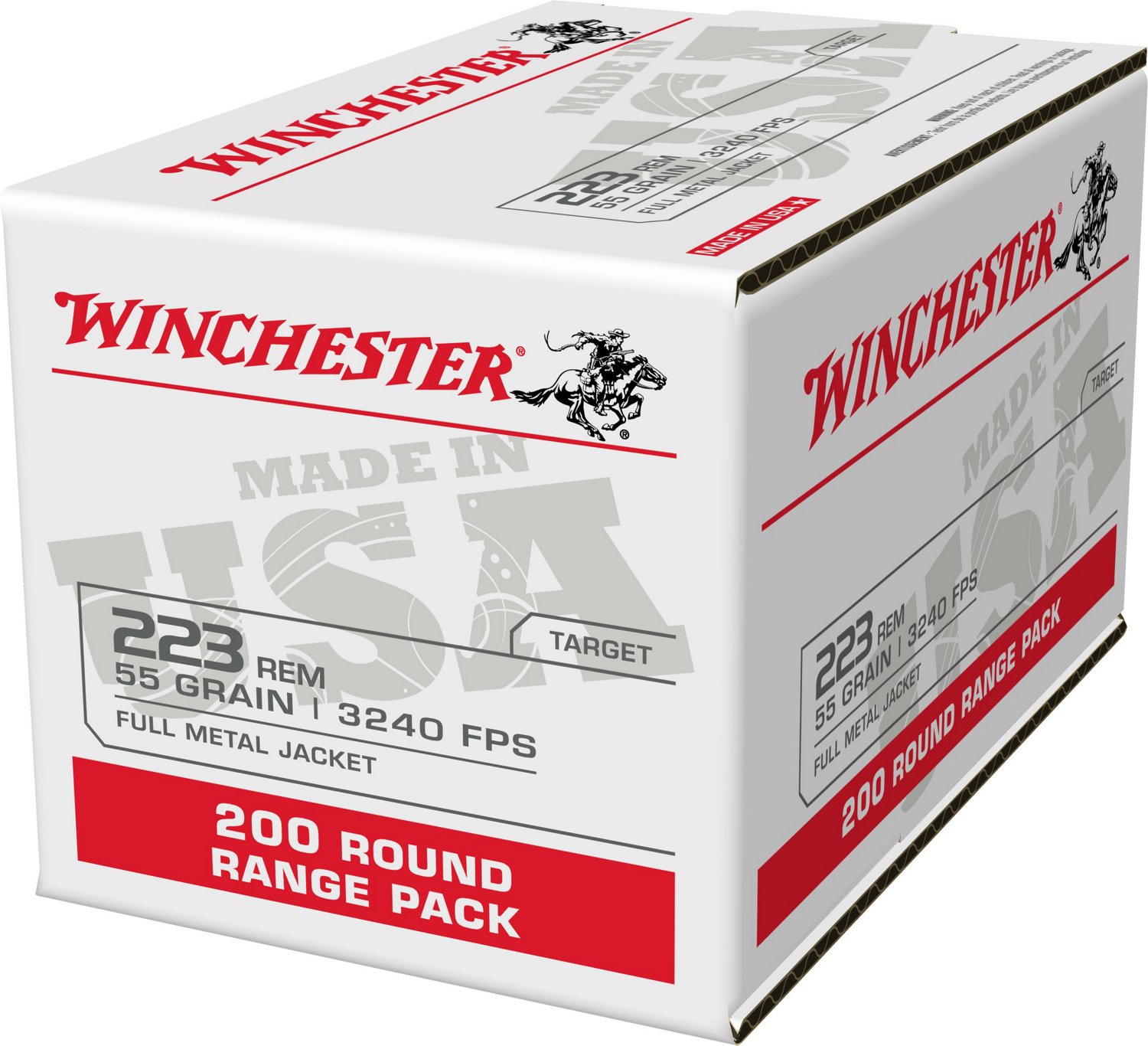 Winchester USA .223 Rem 55-Grain Full Metal Jacket Ammunition - 200 Rounds                                                       - view number 3