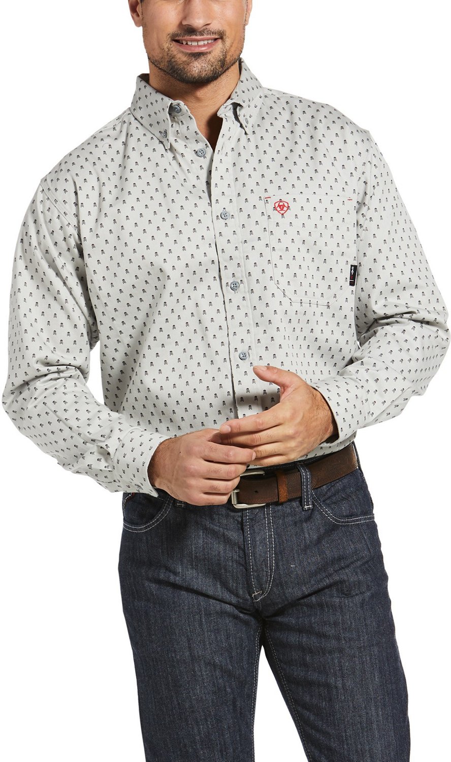Ariat Men's FR Calico Jack Button-Down Work Shirt - view number 2