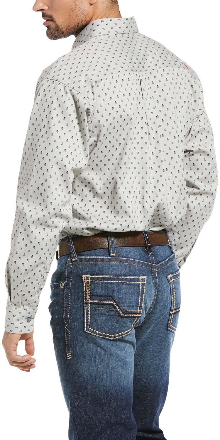 Ariat Men's FR Calico Jack Button-Down Work Shirt - view number 3