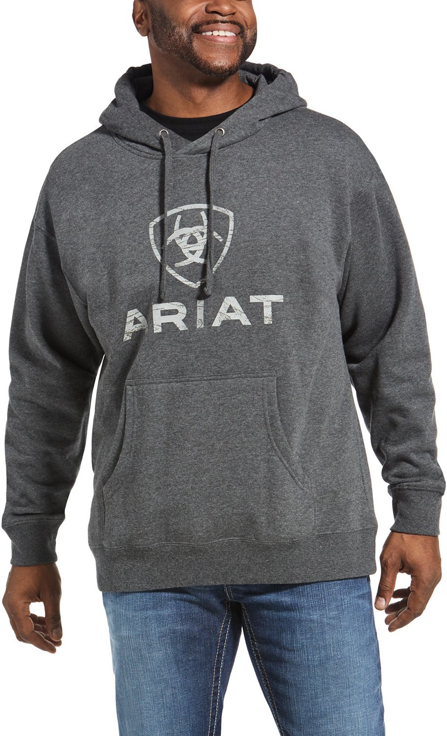 Ariat Men's Rough Grain Logo Hoodie                                                                                              - view number 1