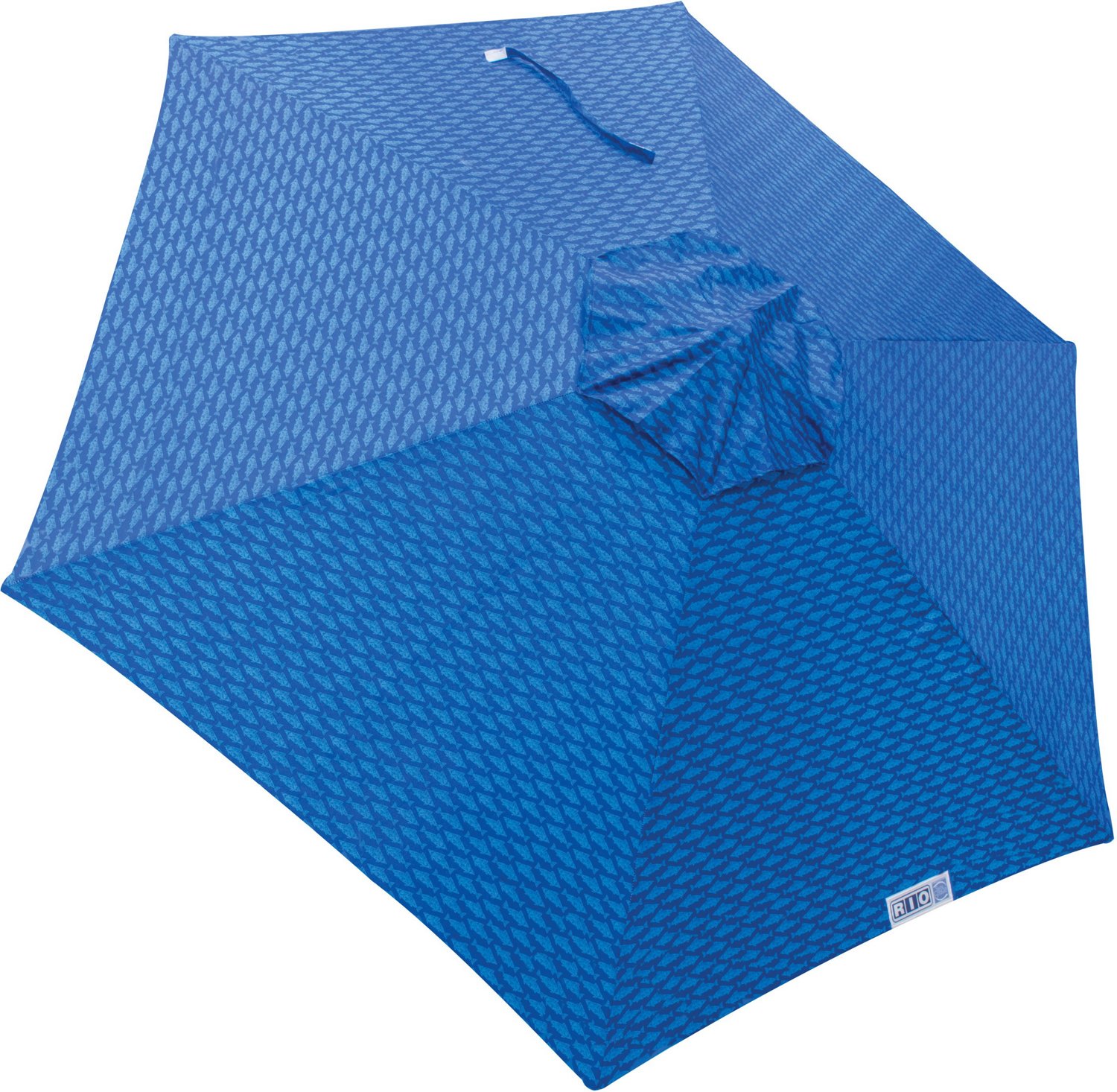 Rio 7 ft Blue Fish Market Beach Umbrella - view number 2
