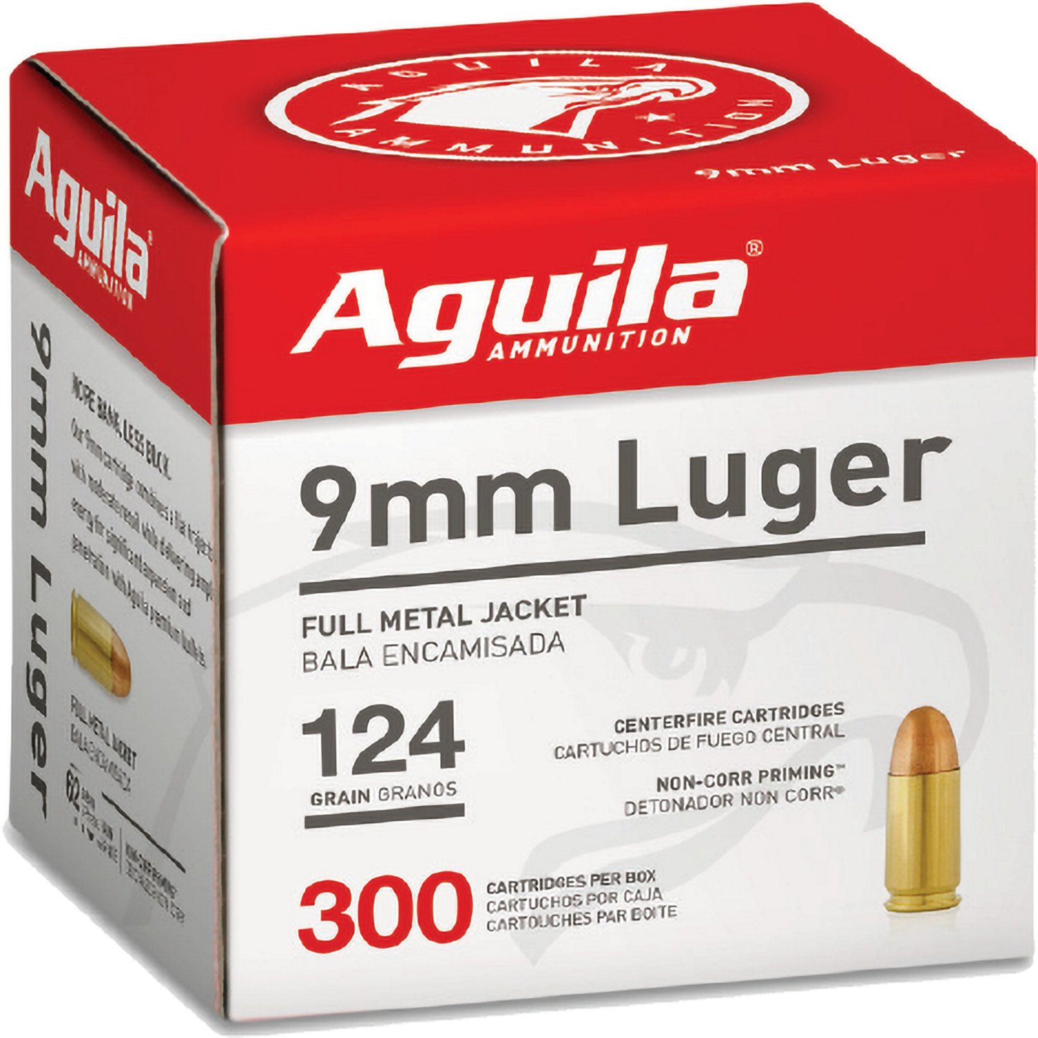 Aguila Ammunition FMJ 9mm Luger 124-Grain Pistol Ammunition                                                                      - view number 1
