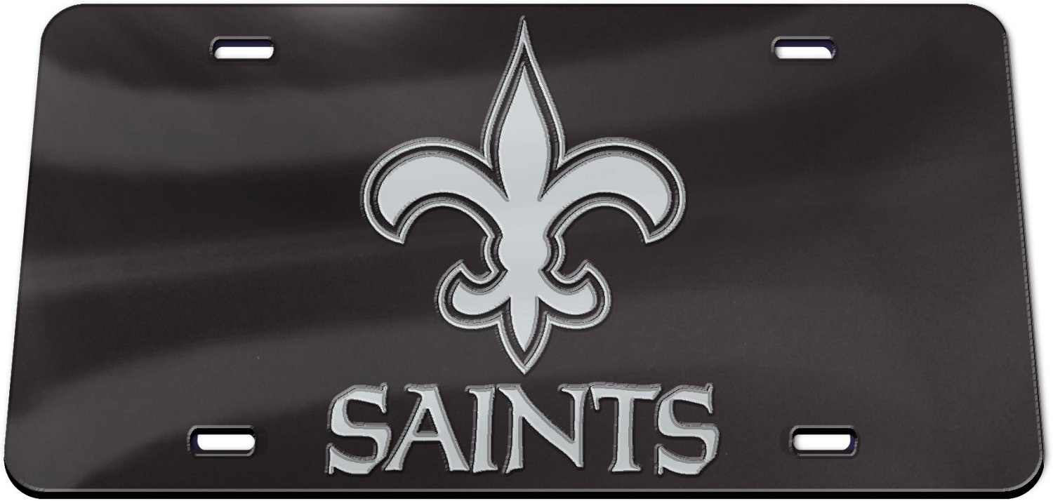 WinCraft New Orleans Saints Mirrored License Plate                                                                               - view number 1