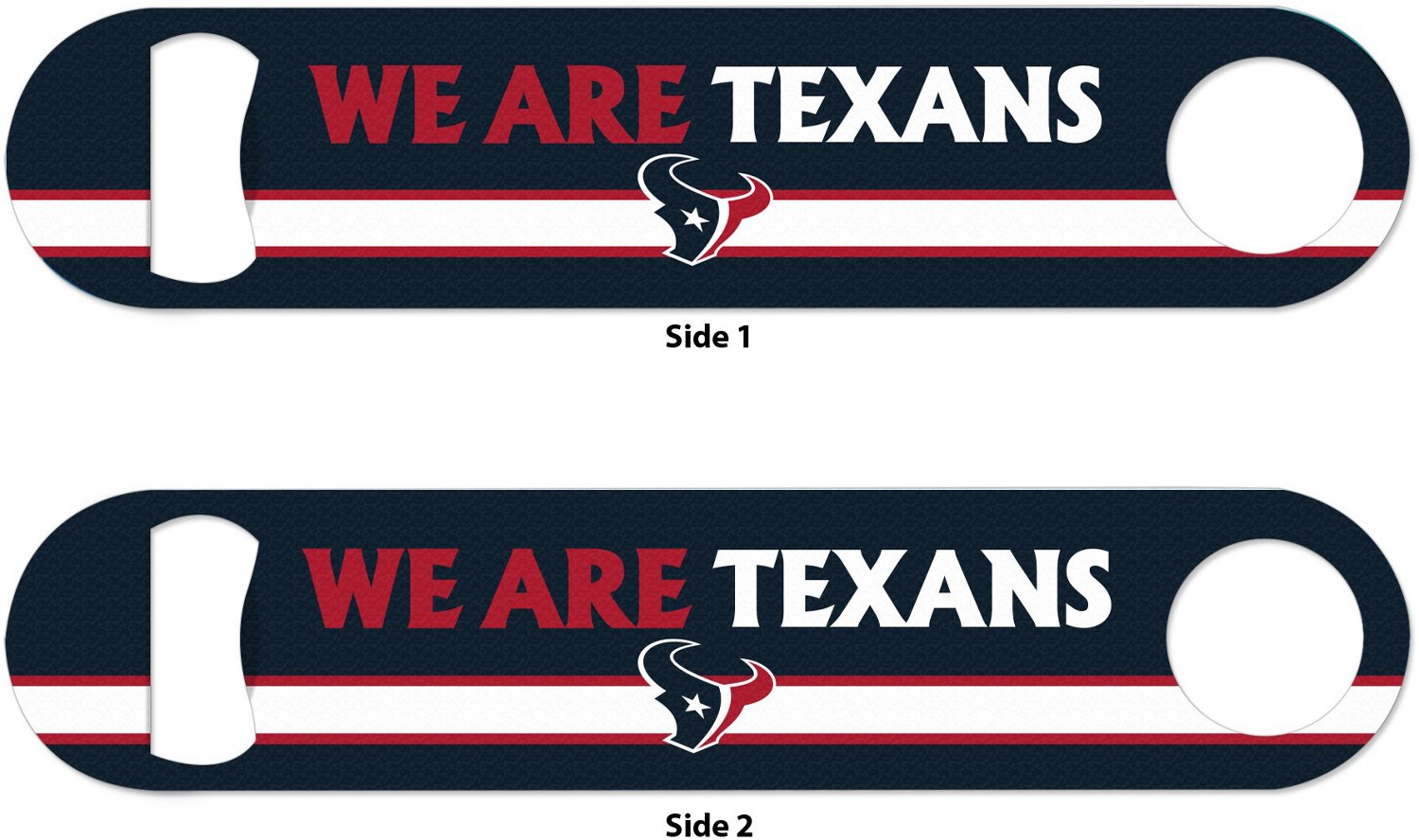 WinCraft Houston Texans Slogan 2-Sided Metal Bottle Opener