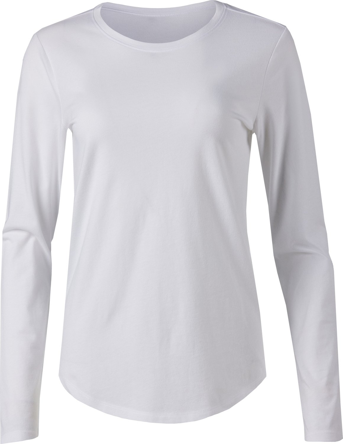 KC Chiefs Womens White Raglan Long Sleeve Scoop Neck