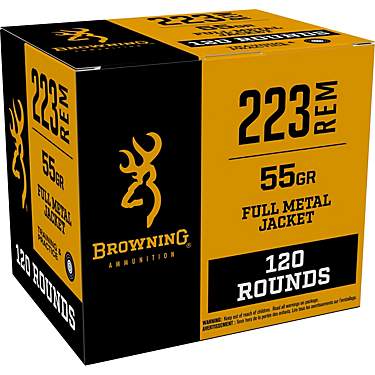 Browning .223 Rem Full Metal Jacket Ammunition                                                                                  