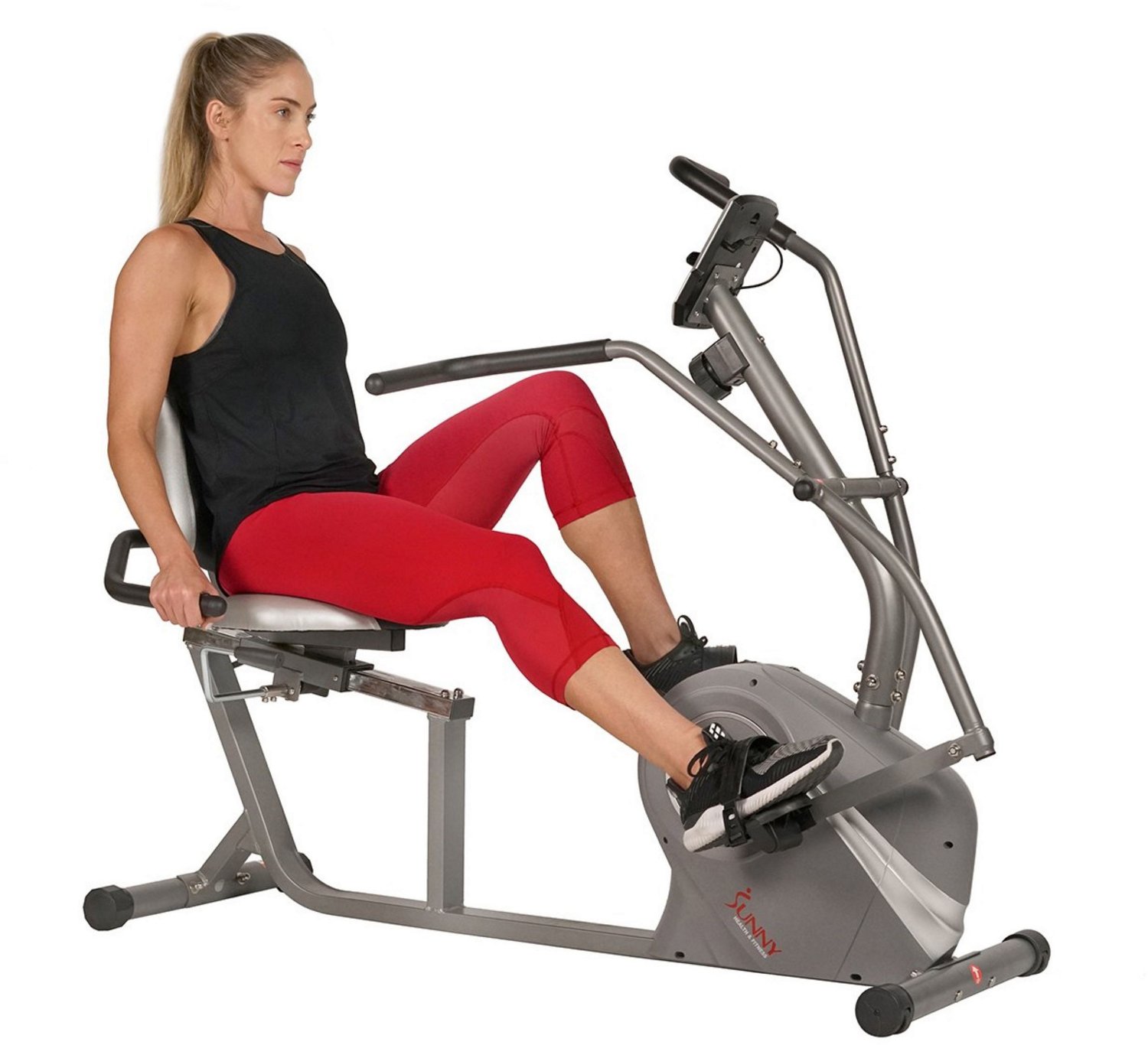 Sunny Health & Fitness Cross Trainer Magnetic Recumbent Bike & Arm Exercisers                                                    - view number 6