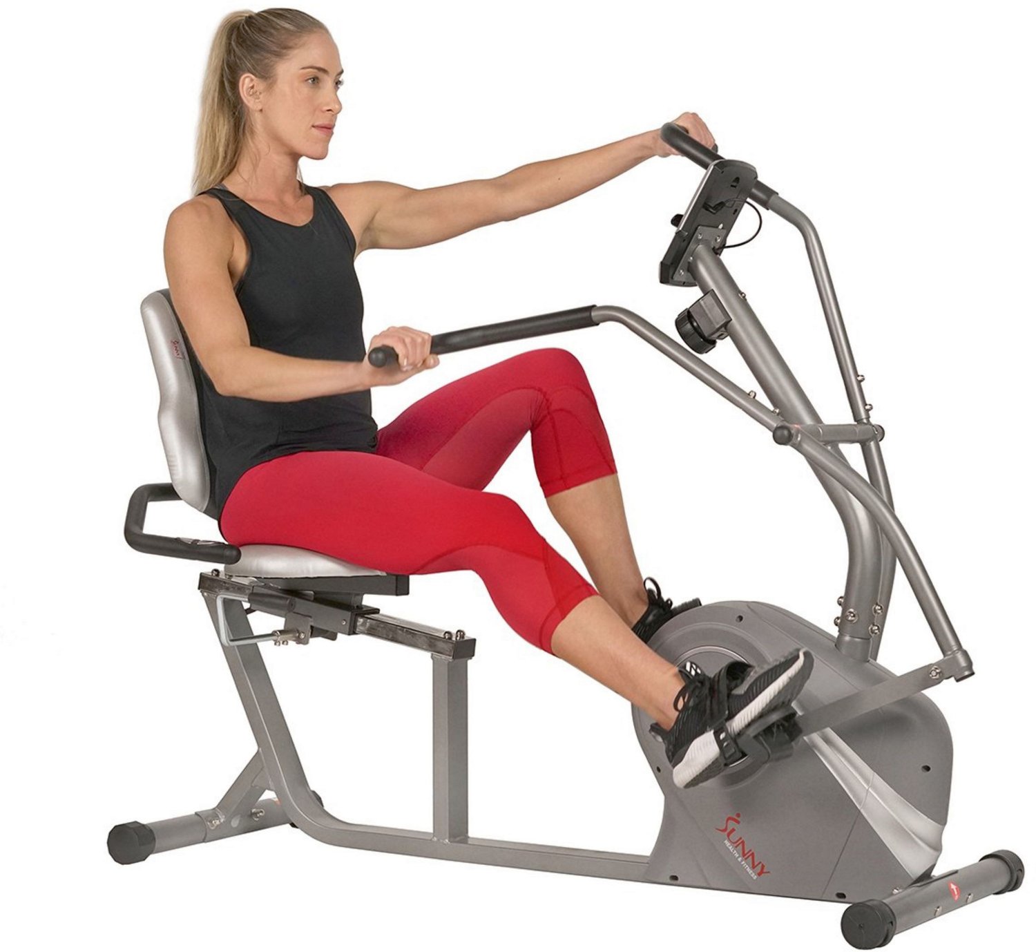 Sunny Health & Fitness Cross Trainer Magnetic Recumbent Bike & Arm Exercisers                                                    - view number 7