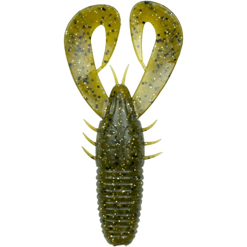 6th Sense Fishing Stroker Craw - 3.3″ - Green Pumpkin Burst