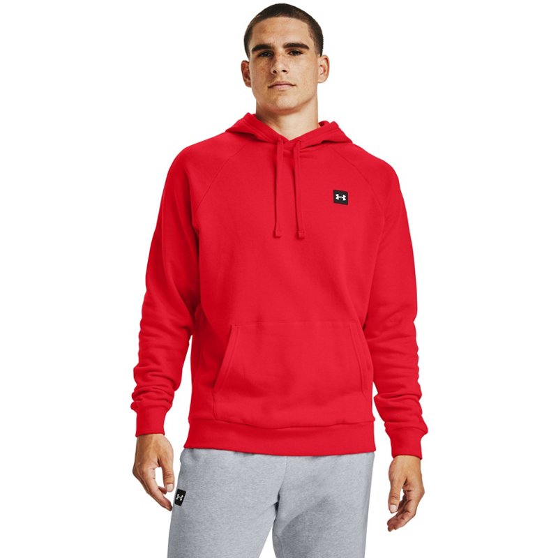 Under Armour Men's Rival Fleece Hoodie Red, Large - Men's Athletic Fleece at Academy Sports product image