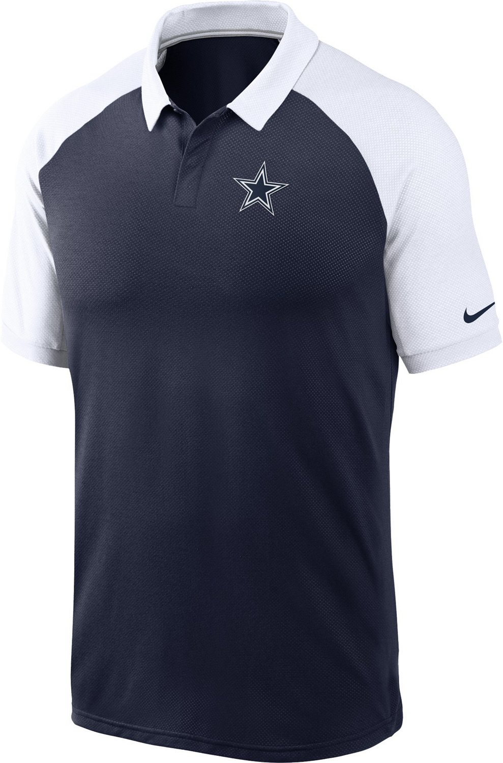 : NFL Dallas Cowboys Mens Nike Logo Raglan Polo, White/Navy,  Small : Sports & Outdoors