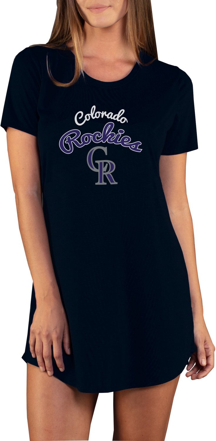 College Concept Women's Colorado Rockies Marathon Nightshirt T-shirt