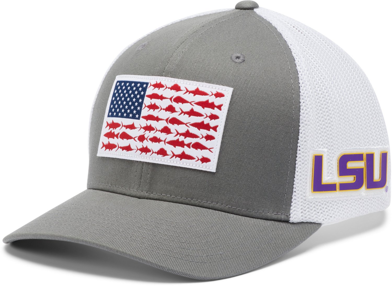 Columbia Men's LSU Tigers Mesh Fishing Ball Cap