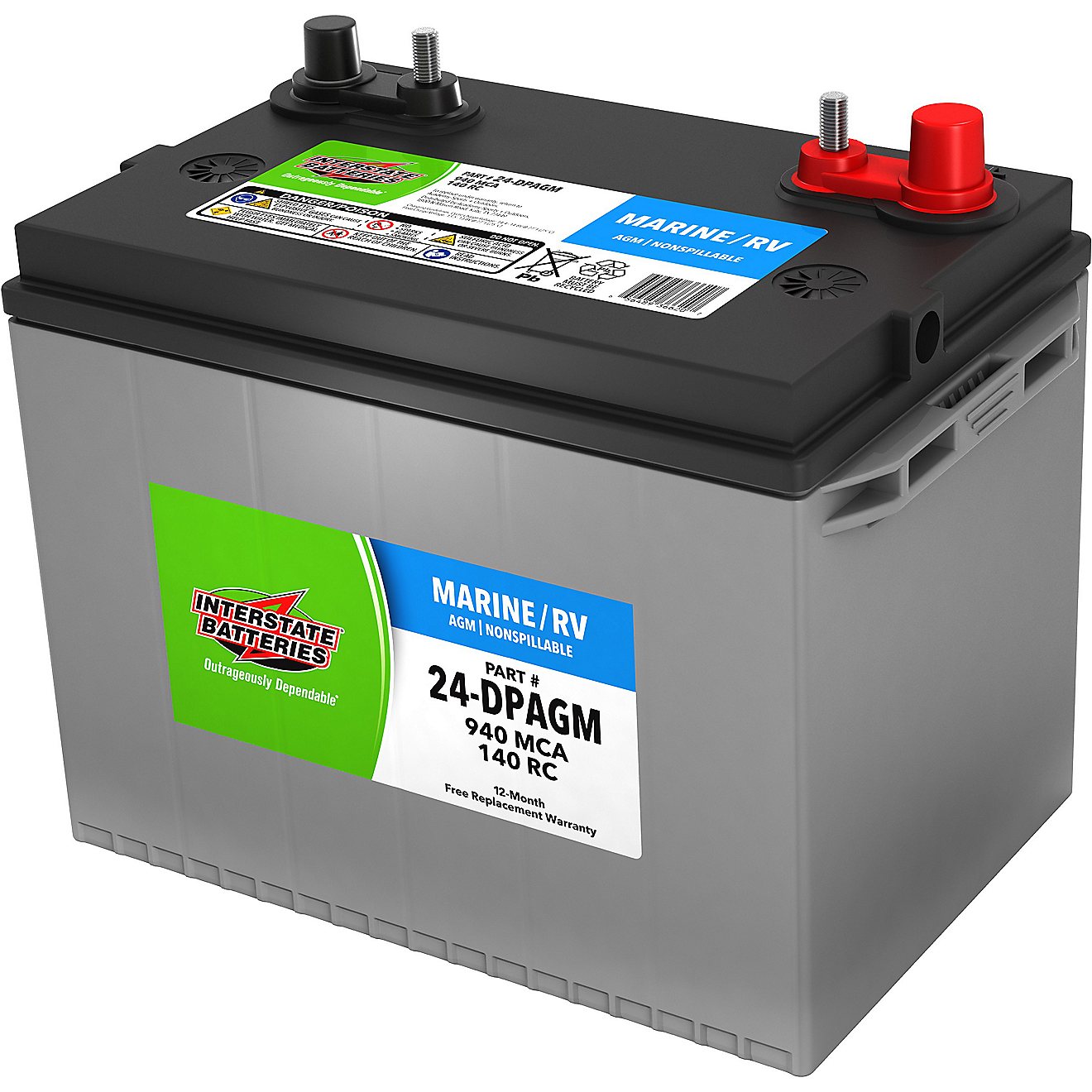 Interstate Batteries Marine 24AGM Battery                                                                                        - view number 2