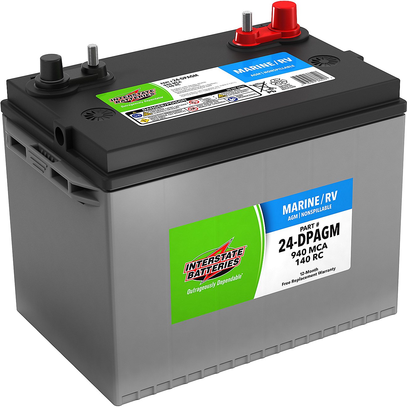 Interstate Batteries Marine 24AGM Battery                                                                                        - view number 3