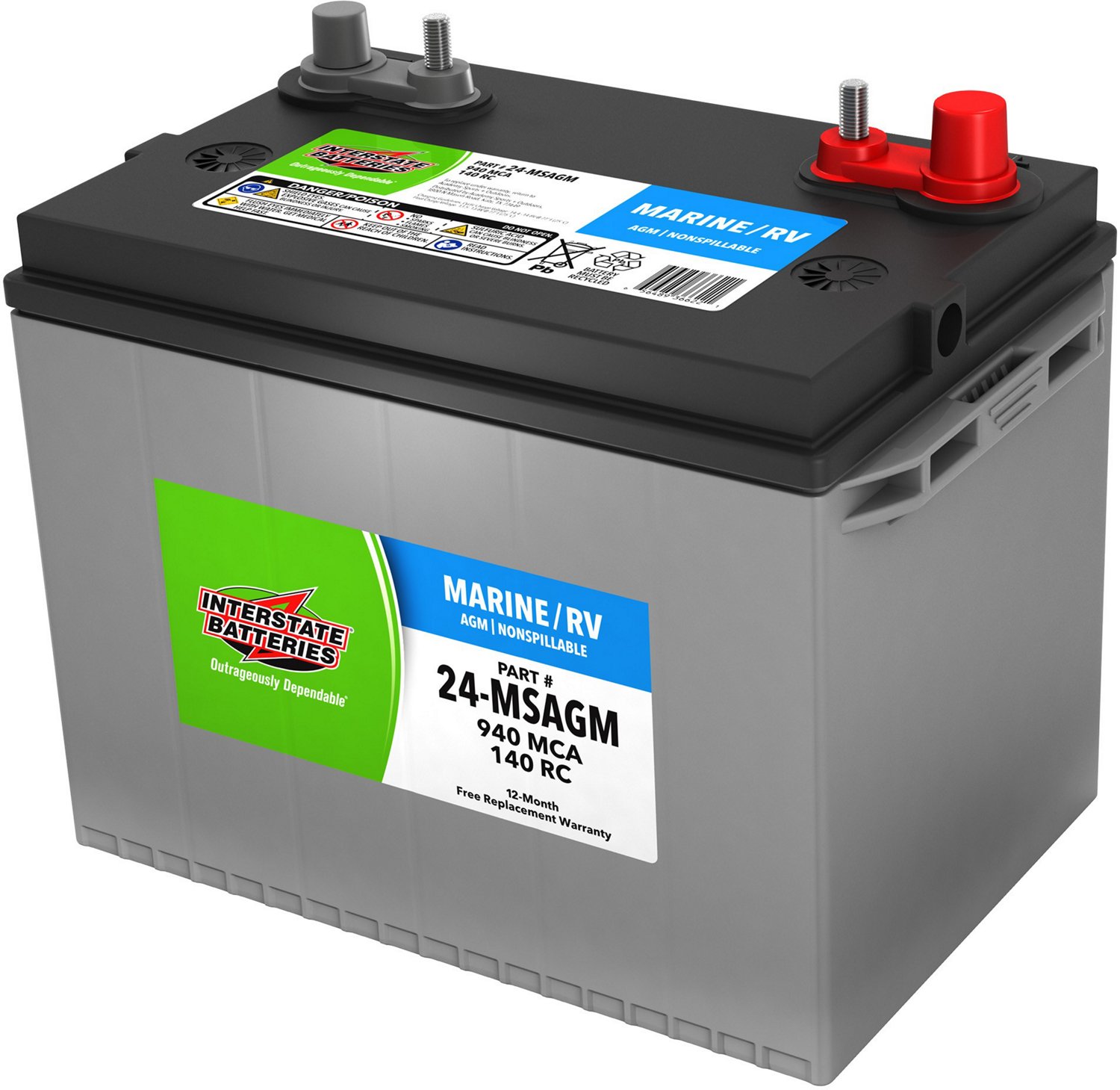 Interstate Batteries Marine Battery | Free Shipping at Academy