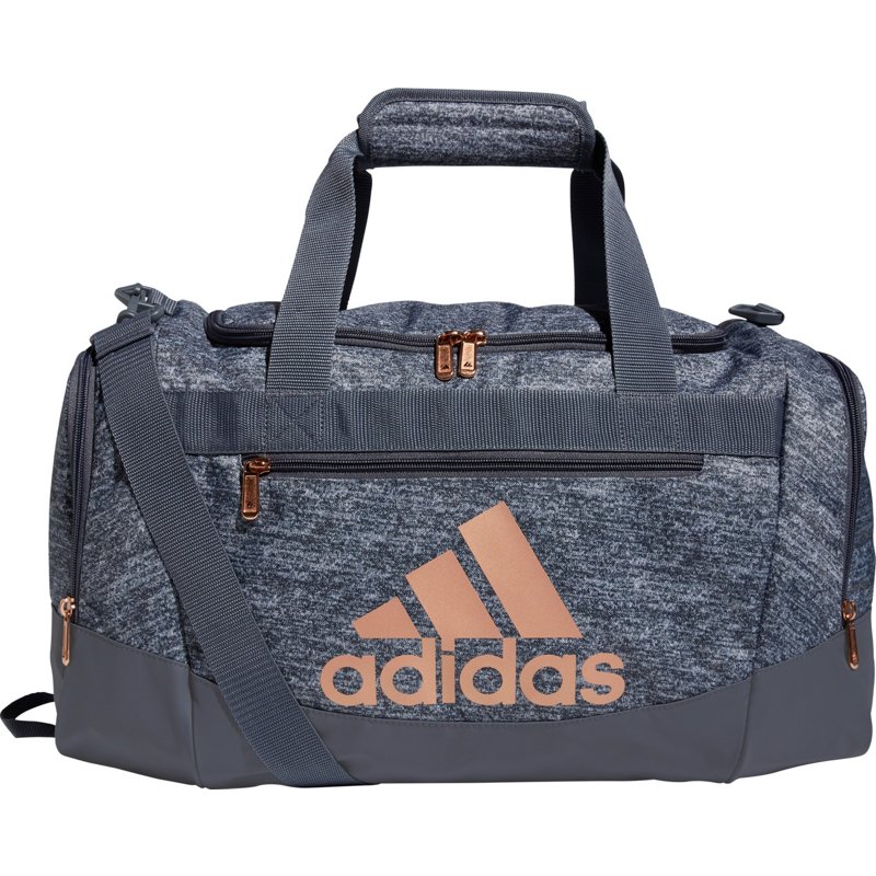 Photos - Travel Bags Adidas Defender IV Small Duffel Bag Charcoal/Pink - Athletic Sport Bags at 