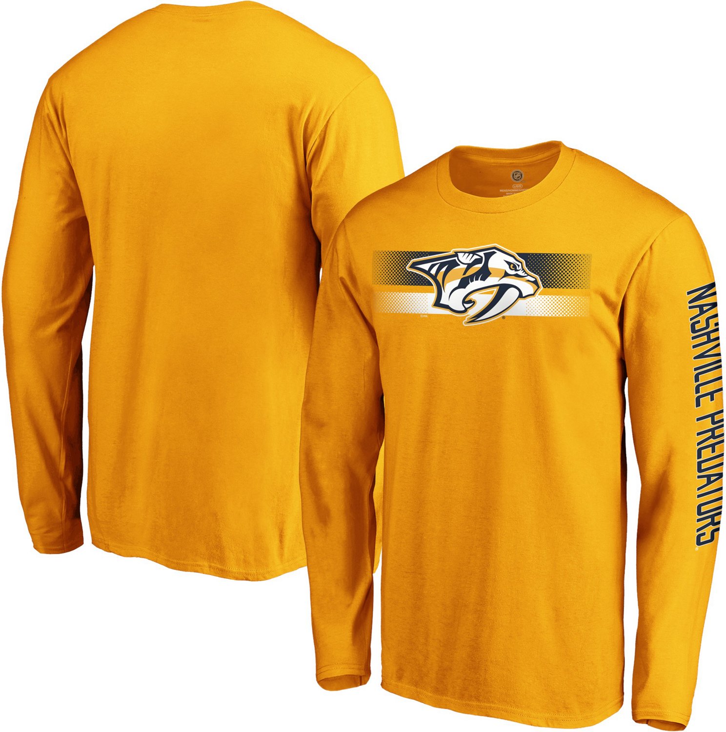 Fanatics Men's Nashville Predators Iconic Halftone Long Sleeve Tshirt Academy